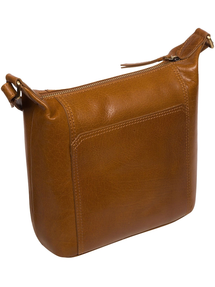Marron fauve - Sac à bandoulière Conkca en cuir « Kiki » - Image 4 of 7