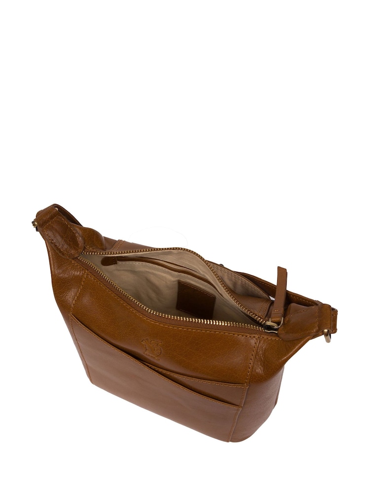 Marron fauve - Sac à bandoulière Conkca en cuir « Kiki » - Image 5 of 7