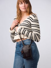 'Leia' Leather Cross-Body Phone Bag - Image 1 of 8