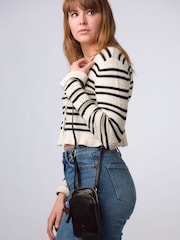 'Leia' Leather Cross-Body Phone Bag - Image 2 of 8