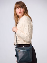 Azul - Bolso bandolera de cuero Rego de Conkca - Imagen 1 de 6