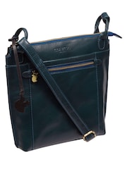 Azul - Bolso bandolera de cuero Rego de Conkca - Imagen 5 de 6
