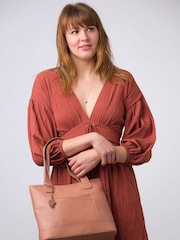 'Little Patience' Leather Tote Bag - Image 2 of 7