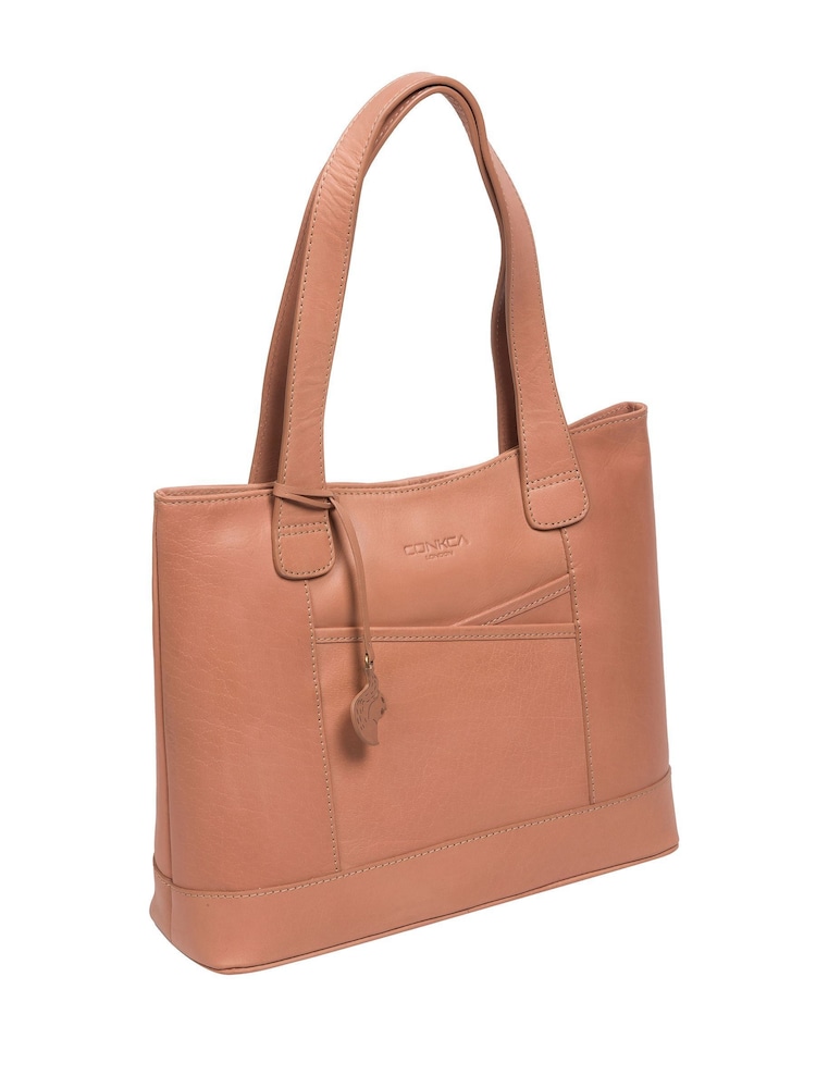 'Little Patience' Leather Tote Bag - Image 6 of 7