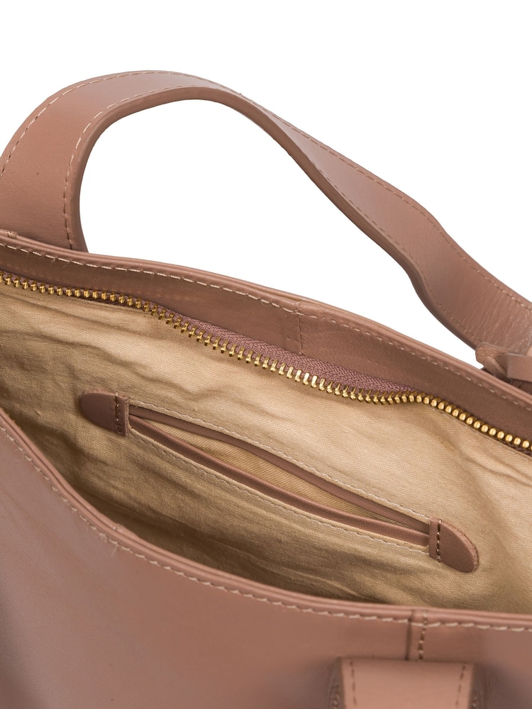 'Little Patience' Leather Tote Bag - Image 7 of 7