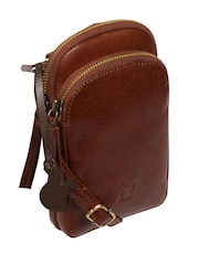 'Leia' Leather Cross-Body Phone Bag - Image 6 of 8