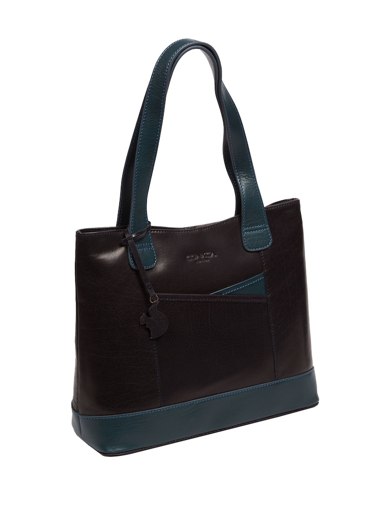 'Little Patience' Leather Tote Bag - Image 6 of 7