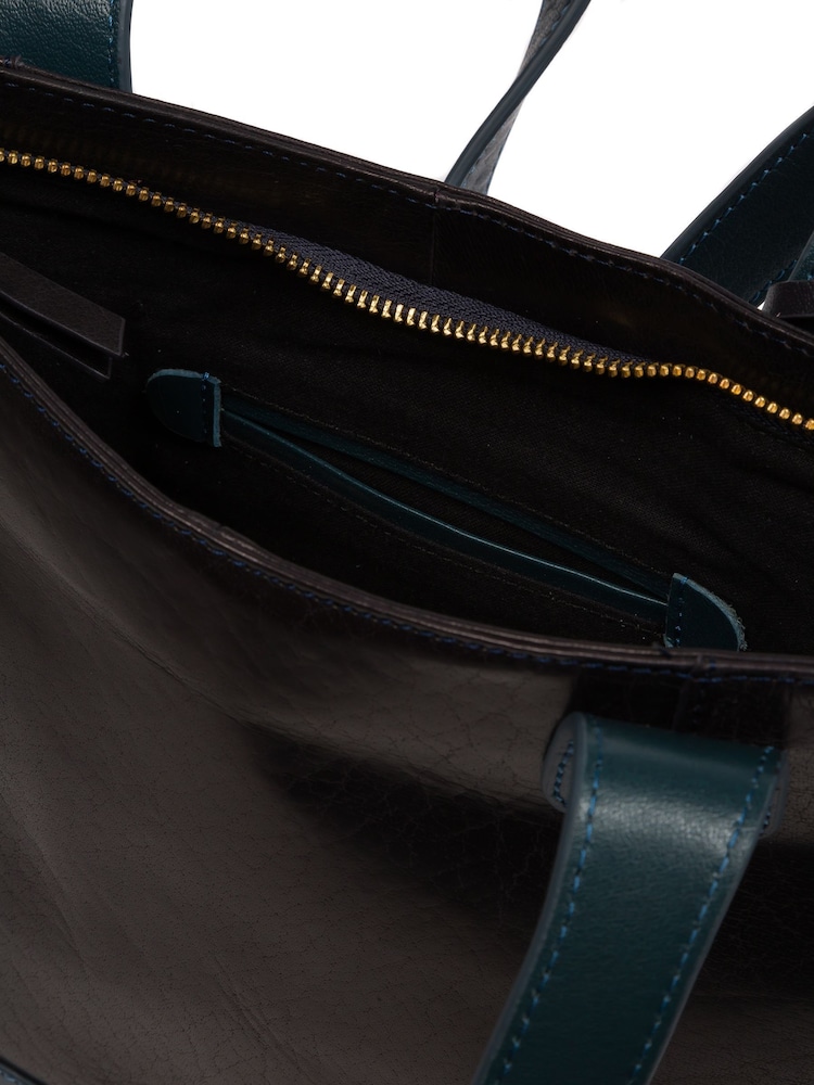 'Little Patience' Leather Tote Bag - Image 7 of 7