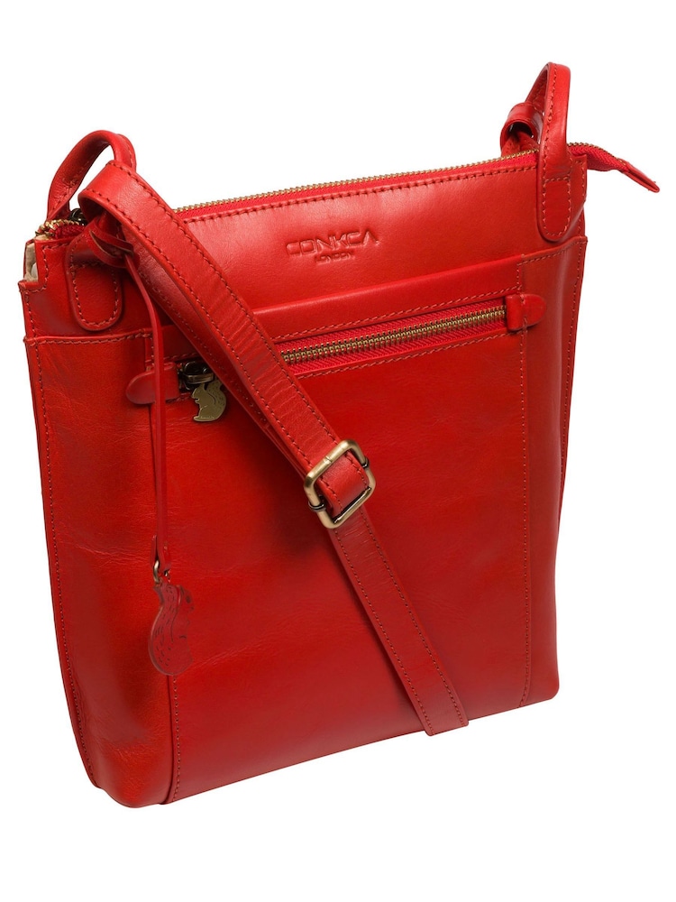 Conkca Rego Leather Cross Body Bag - Image 5 of 6