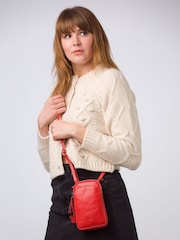 'Leia' Leather Cross-Body Phone Bag - Image 1 of 8