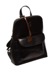 Preto - Conkcade couro 'Kerrie'Backpack - Imagem 5 de 6