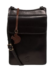 Conkca 'Milly' Leather Cross-Body Phone Black Bag - Image 3 of 6