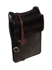 Conkca 'Milly' Leather Cross-Body Phone Black Bag - Image 6 of 6