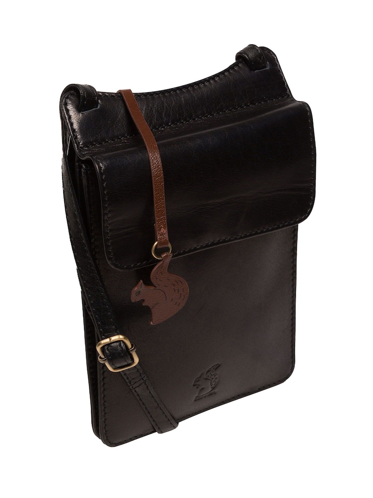 Conkca 'Milly' Leather Cross-Body Phone Black Bag - Image 6 of 6