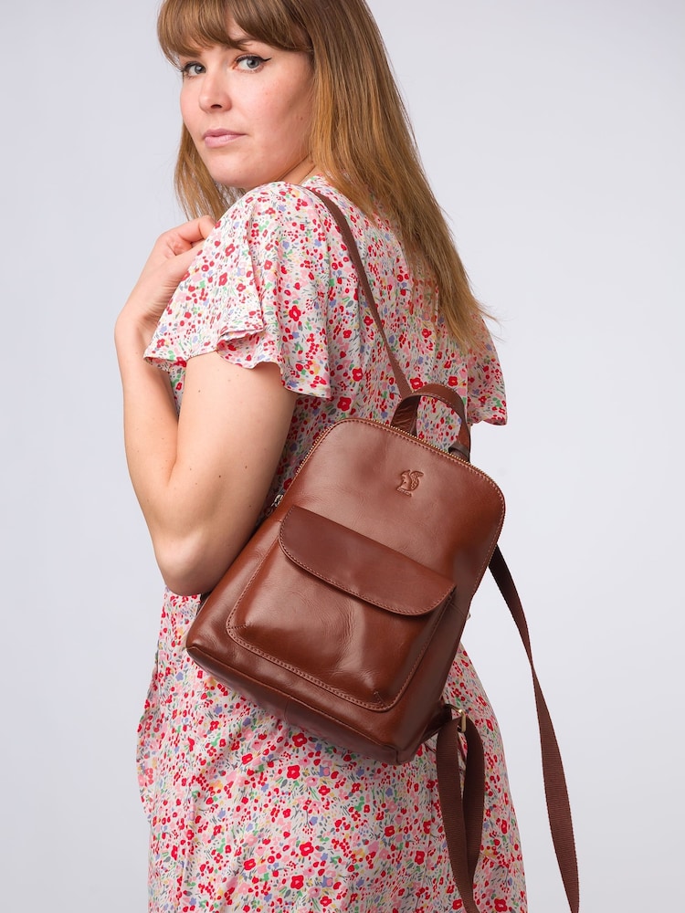 Conkca 'Kerrie' Leather Backpack - Image 2 of 7 Conkca 'Kerrie' Leather Backpack - Image 2 of 7