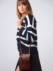 Conkca 'Milly' Leather Cross-Body Phone Black Bag - Image 1 of 6