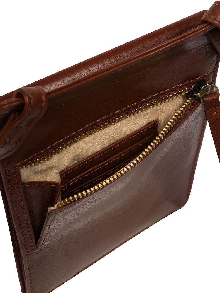 Conkca 'Milly' Leather Cross-Body Phone Black Bag - Image 6 of 6