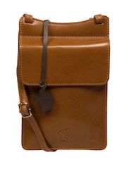 Conkca 'Milly' Leather Cross-Body Phone Black Bag - Image 1 of 6