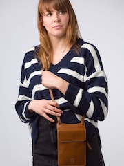 Conkca 'Milly' Leather Cross-Body Phone Black Bag - Image 5 of 6