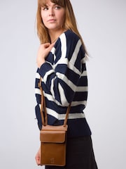 Conkca 'Milly' Leather Cross-Body Phone Black Bag - Image 6 of 6