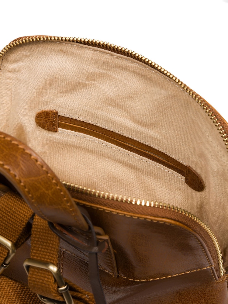 Castanho castanho - Conkcade couro 'Kerrie'Backpack - Imagem 7 de 7