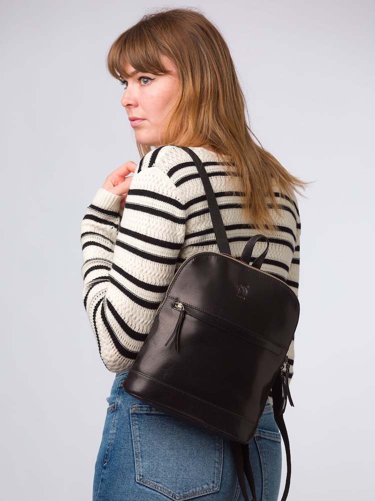 Schwarz - Conkca 'Amora' Lederrucksack - Bild 1 von 7