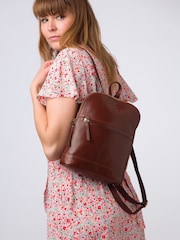 Braun - Conkca 'Amora' Lederrucksack - Bild 1 von 7