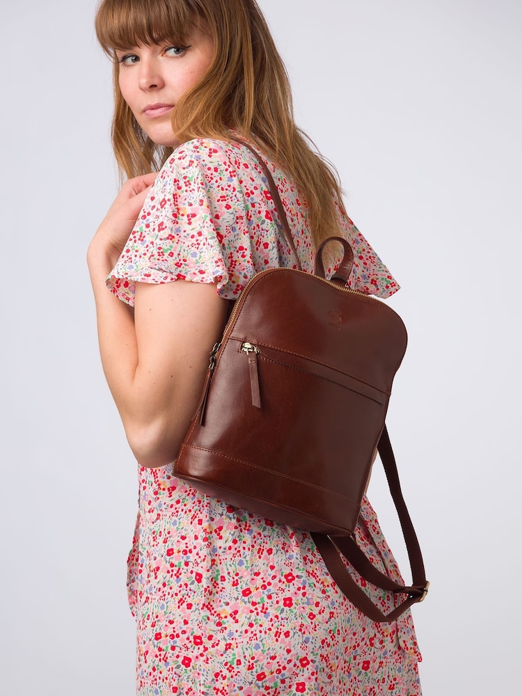 Braun - Conkca 'Amora' Lederrucksack - Bild 1 von 7