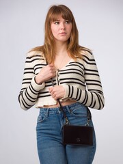 Schwarz - Conkca 'Winnie' Cross-Body Clutch Tasche aus Leder - Bild 1 von 6