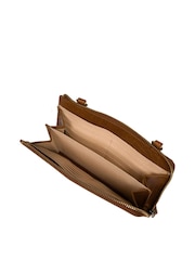 Braun - Conkca 'Winnie' Cross-Body Clutch Tasche aus Leder - Bild 3 von 4