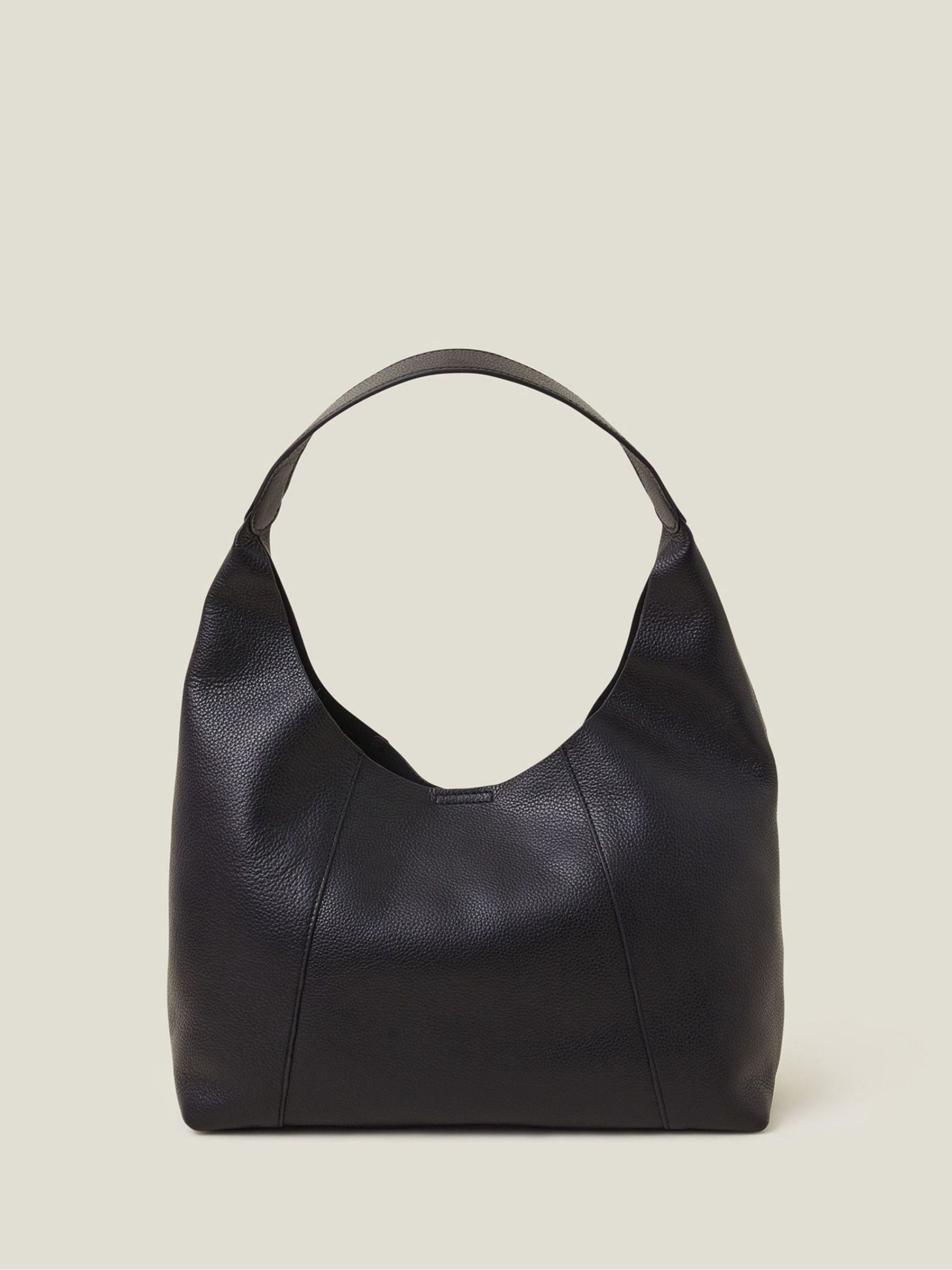 Buy Accessorize Black Leather Scoop Shoulder Bag from Next Luxembourg