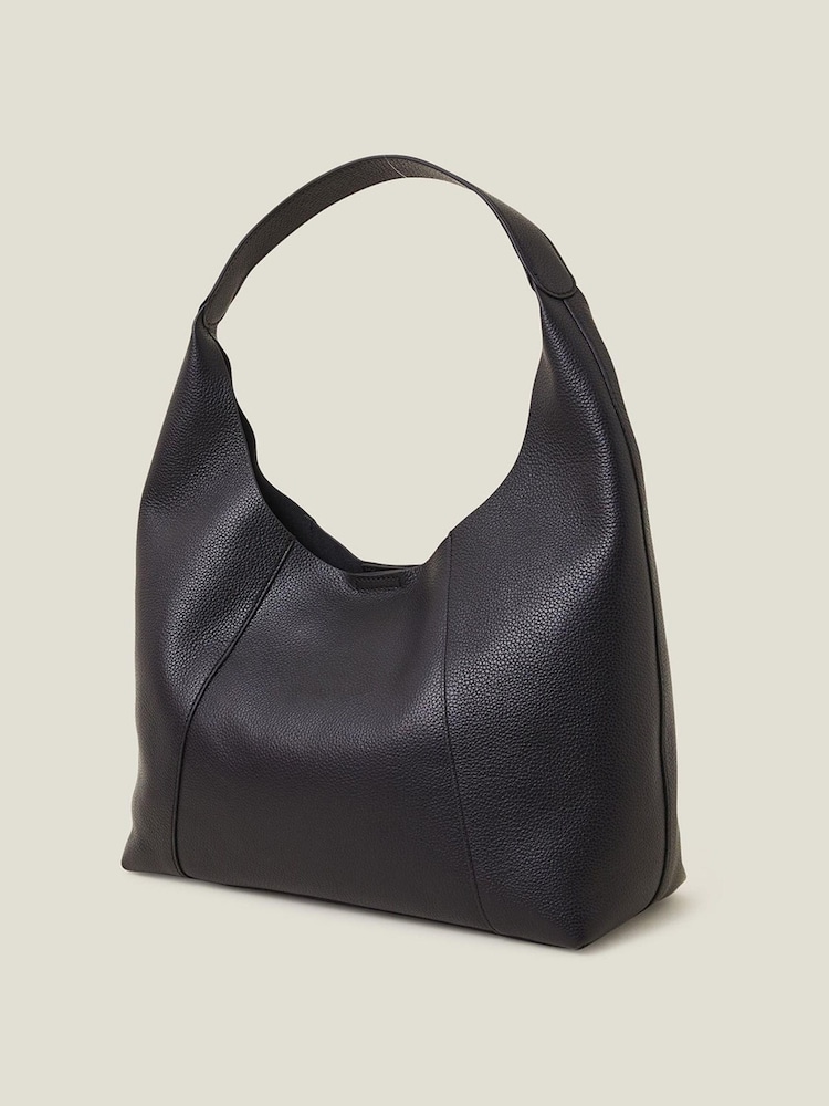 Accessorize Black Leather Scoop Shoulder Bag - Image 3 of 3