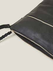 Accessorize Black Leather Large Messenger Bag - Image 4 of 4