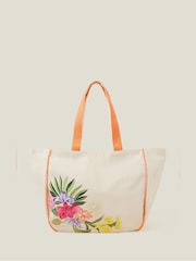 Accessorize Natural Embroidered Tote Bag - Image 2 of 3