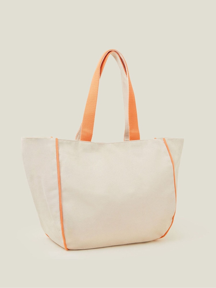 Accessorize Natural Embroidered Tote Bag - Image 3 of 3