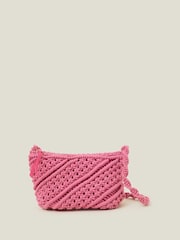 rožnata - Accessorize Macramé čezprsna torba - Slika 2 iz 3