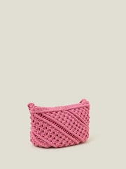 rožnata - Accessorize Macramé čezprsna torba - Slika 3 iz 3