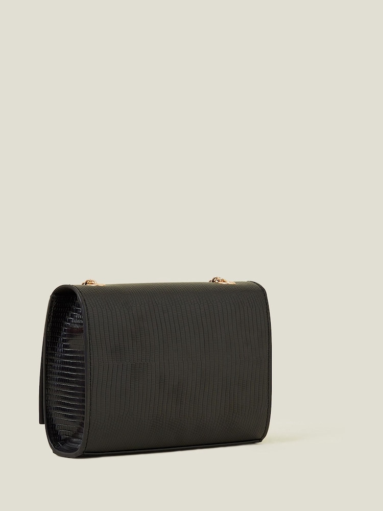 Accessorize Black Chain Twist Lock Shoulder Bag - Image 3 of 3