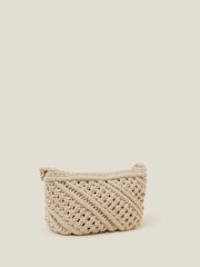 Accessorize Cream Macramé Cross-Body Bag - Image 3 of 4