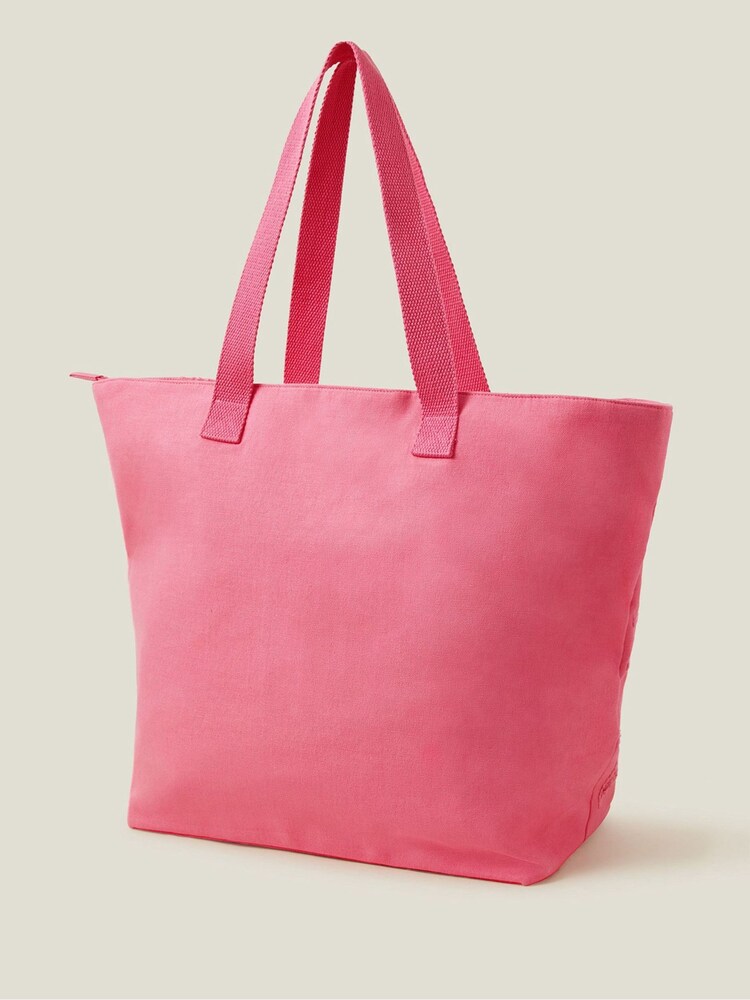 Accessorize Pink Embroidered Shopper Bag - Image 4 of 4