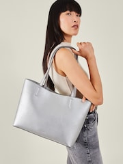 Accessorize Silver Leo Tote Bag - Image 1 of 3