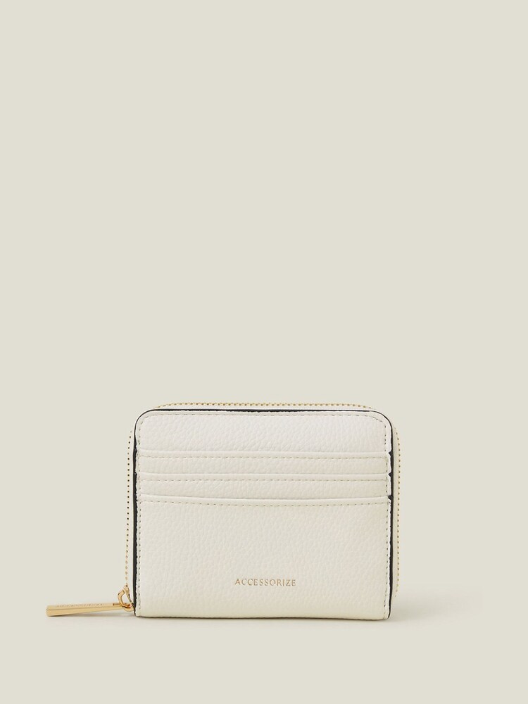 Accessorize White Zip Around Purse - Image 1 of 2
