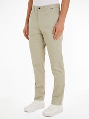 Calvin Klein Brown Slim Fit Twill Chino Trousers - Image 1 of 6