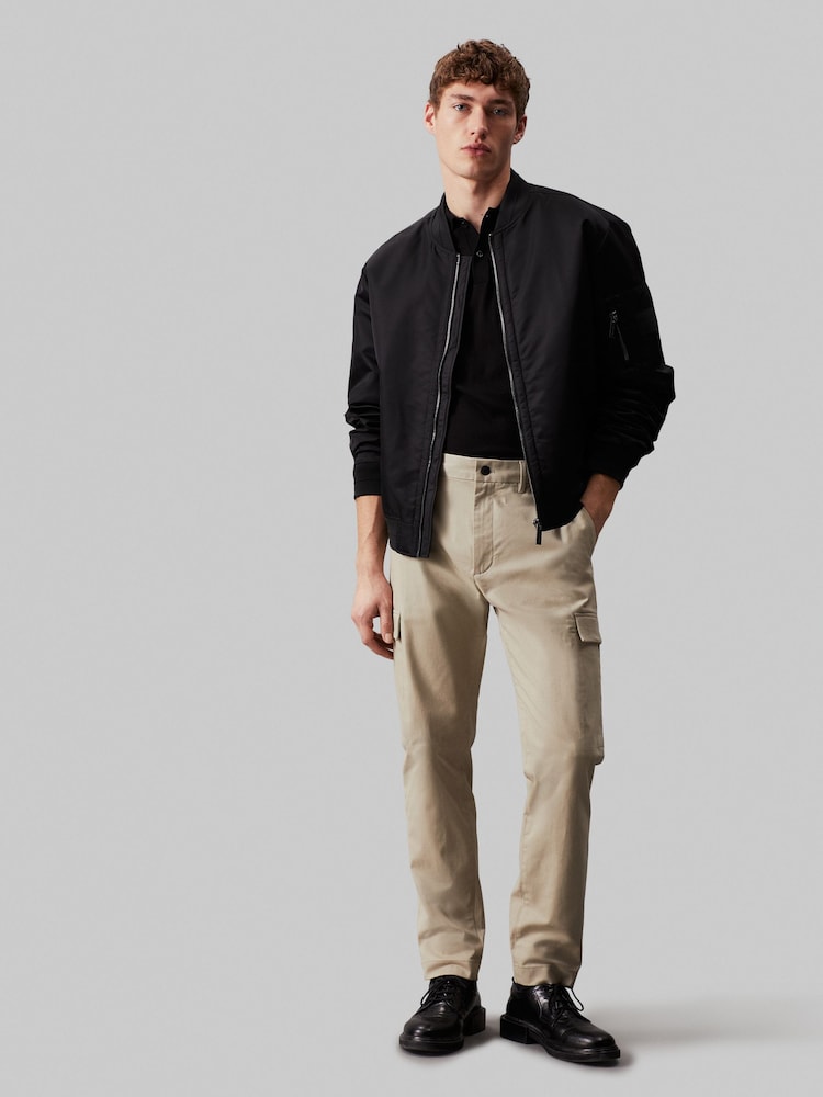 Calvin Klein Brown Modern Twill Tapered Trousers - Image 1 of 5 Calvin Klein Brown Modern Twill Tapered Trousers - Image 1 of 5