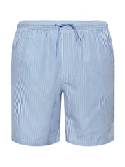 BadRhino Big & Tall Blue Striped Swim Shorts - Image 3 of 4