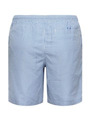 BadRhino Big & Tall Blue Striped Swim Shorts - Image 4 of 4