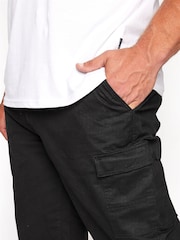 BadRhino Big & Tall Black Stretch Cargo Shorts - Image 3 of 5