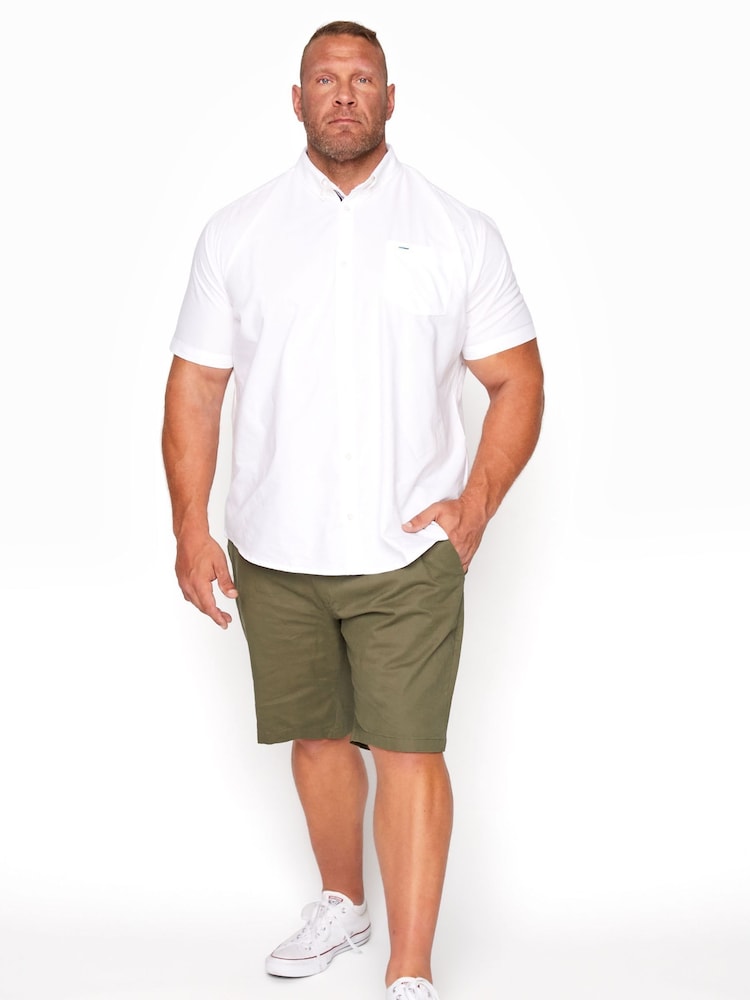 BadRhino Big & Tall Green Stretch Chino Shorts - Image 1 of 5
