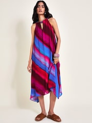 Monsoon Red Eliza Beaded Halter Dress - Image 1 of 5
