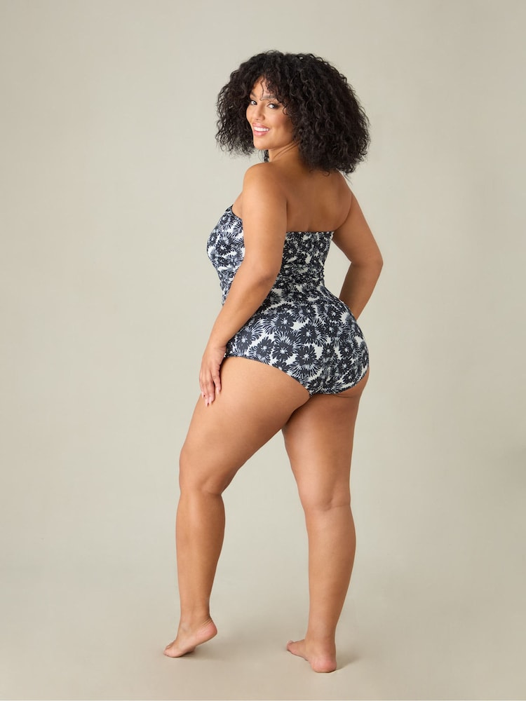 Live Unlimited Curve Mono Leaf Print Tankini Bottoms - Bild 3 von 3